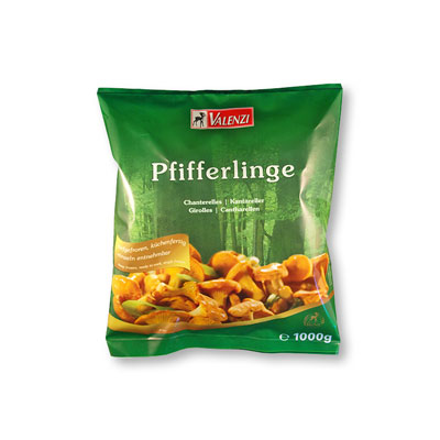 VALENZI-Beutel mit tiefgefrorenen Pfifferlingen 30032