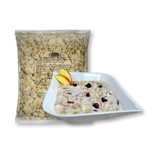 35800 - Bircher Müsli - eine ausgewogene 4-Getreideflocken-Mischung mit Äpfeln und Cranberries.